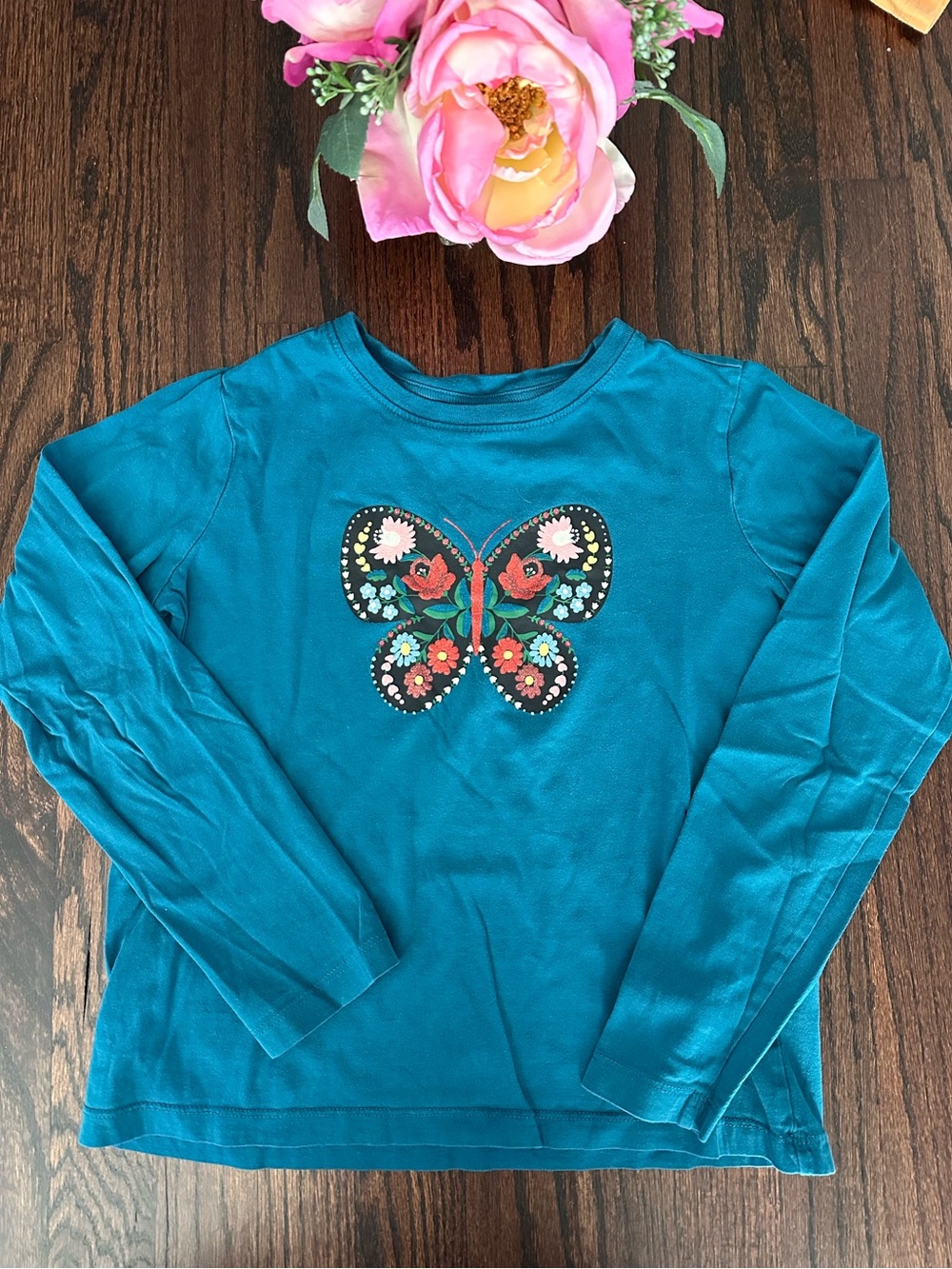 Hanna Andersson butterfly top, size 140/10US